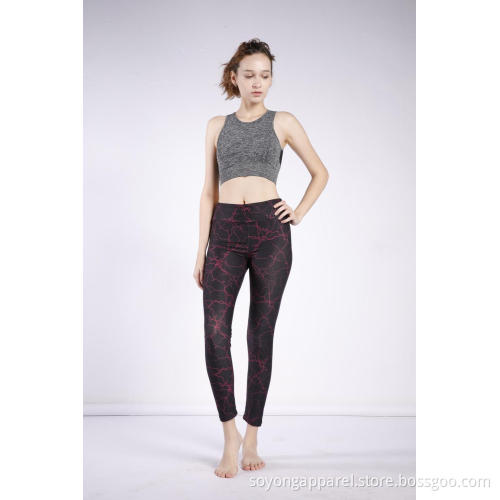 Damen Bolt Printed High Waist Leggings mit hoher Taille